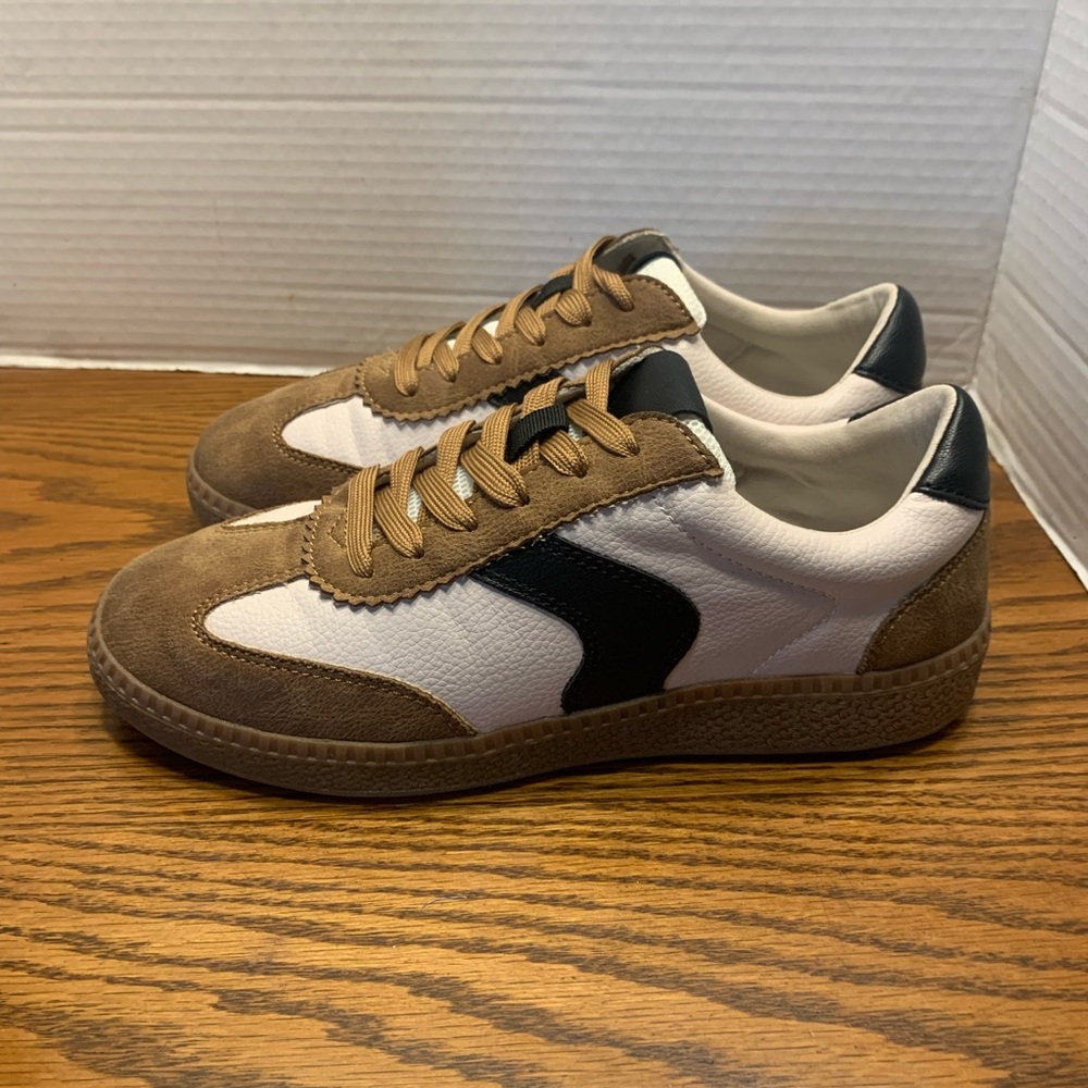 Corkys White, Brown & Black Retro Casual Sneakers women’s size 8 comfort casual - Picture 6 of 11